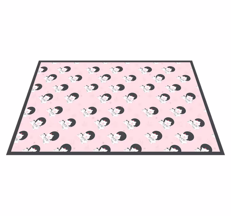 Eğlenceli balerin grafiği çocukta pvc halı - TenStickers