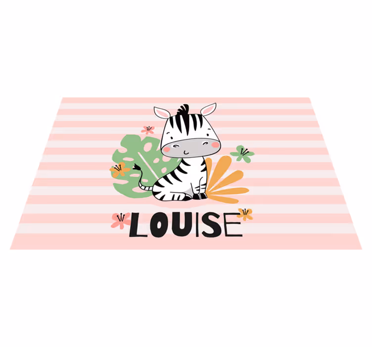 özelleştirilebilir zebra isimlerle pvc halı - TenStickers