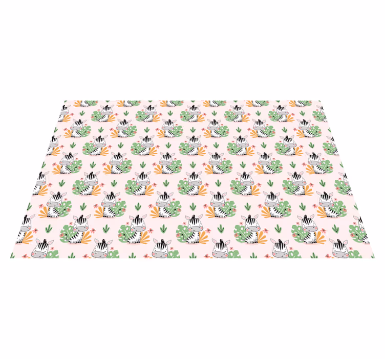 Zebra orman deseni pvc halı - TenStickers
