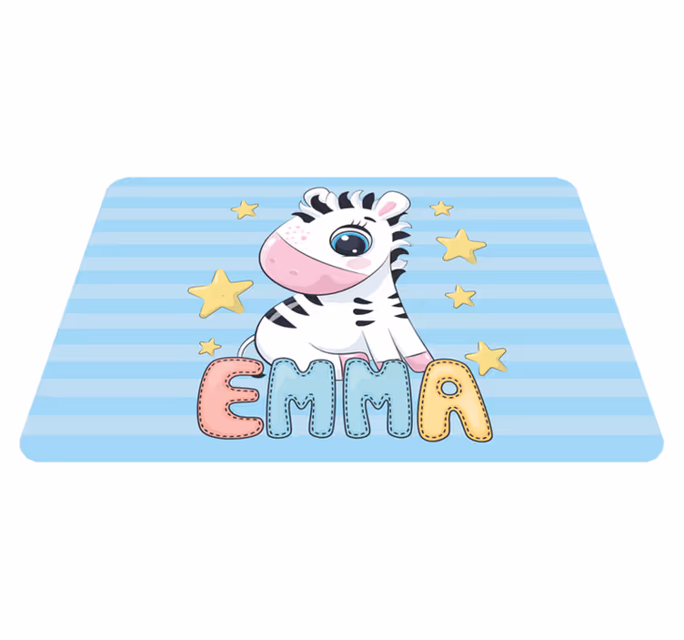 Zebra çizgili eğlenceli çocukta pvc halı - TenStickers