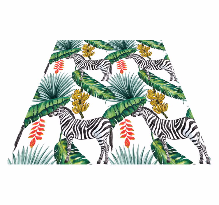 Tropikal zebra Hayvan pvc halı - TenStickers