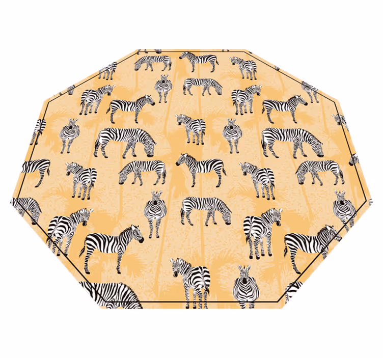 Zebra safari deseni hayvan baskı pvc halı - TenStickers