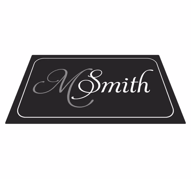 özelleştirilebilir monogram isimlerle pvc halı - TenStickers