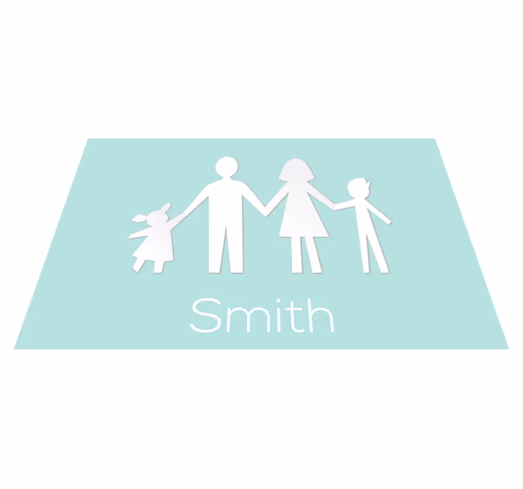 özelleştirilebilir aile isimlerle pvc halı - TenStickers