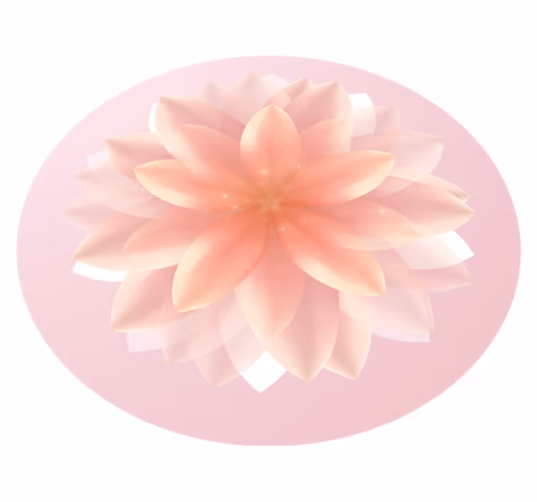 Lotus gerçekçi pembe çiçekli halı - TenStickers