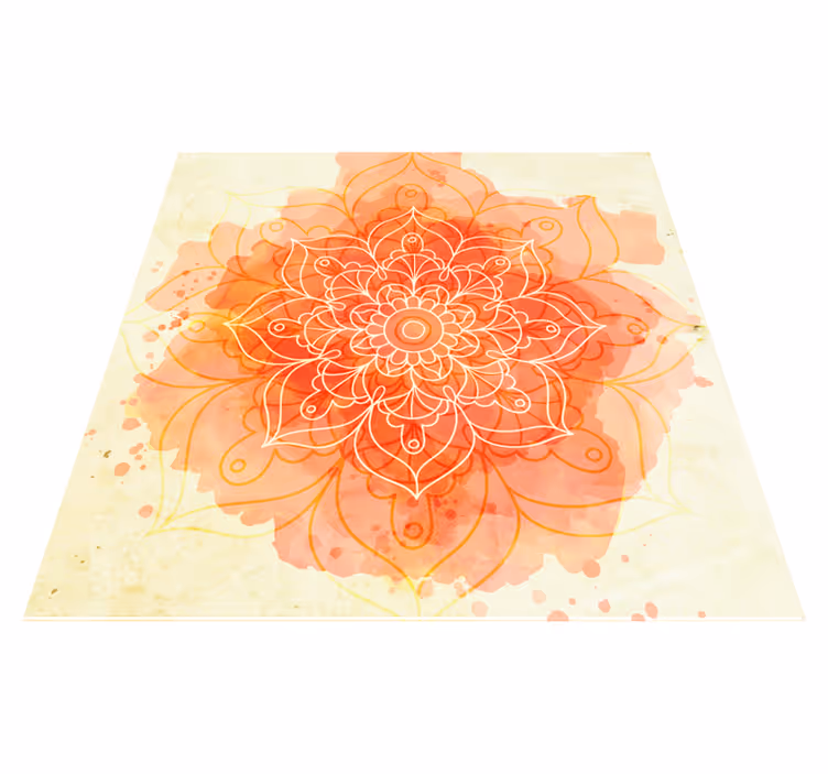 Mandala çiçeği mandala pvc halı - TenStickers
