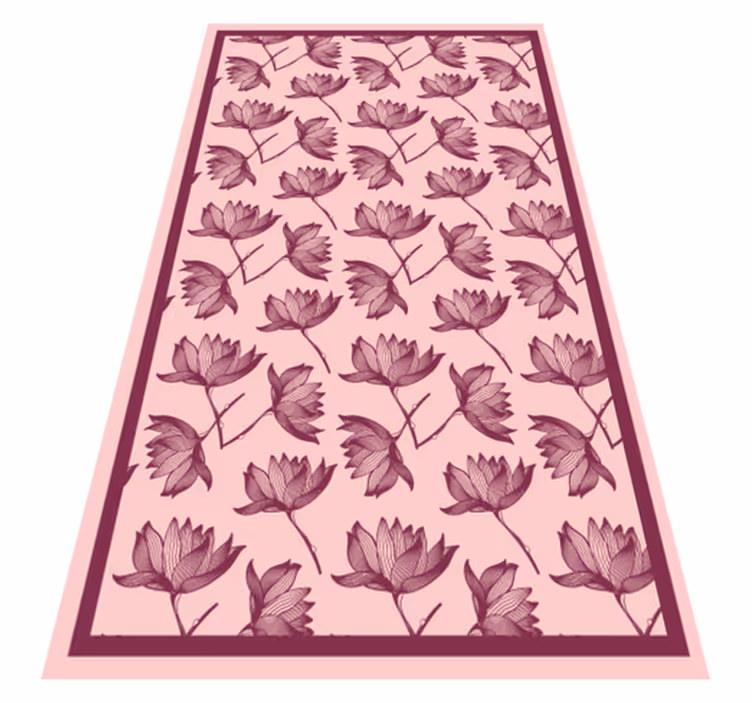 Lotus pembe tonları çiçek vinil halı - TenStickers