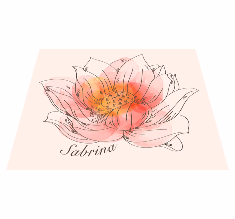 özelleştirilebilir lotus isimlerle pvc halı - TenStickers