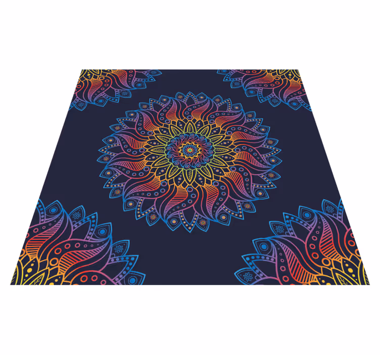 Mandala pvc halı - renkli canlı desen - TenStickers