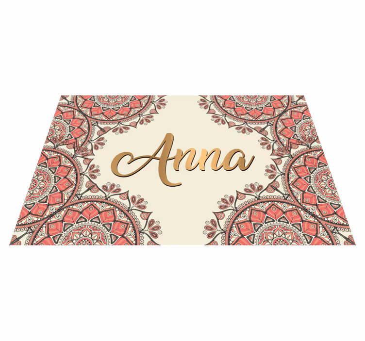 özel mandala isimlerle pvc halı - TenStickers