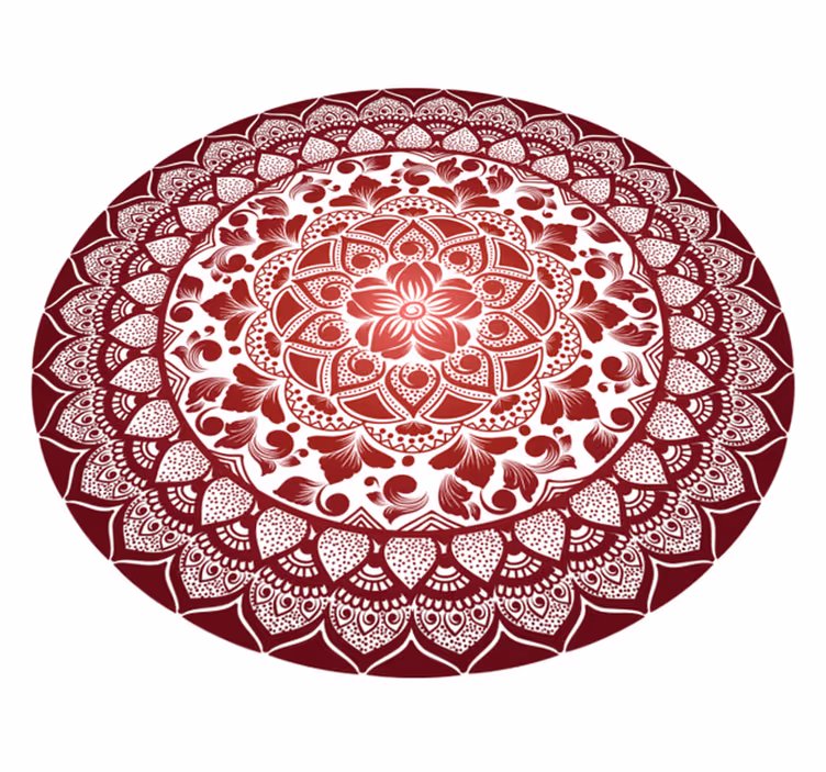 Dairesel oryantal dantel mandala vinil halı - TenStickers