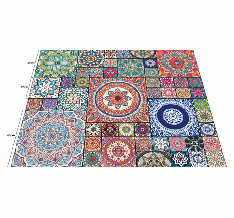 Mandala fayans mandala vinil halı - TenStickers