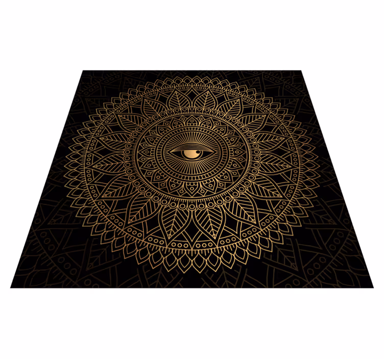 Mandala tüm gören göz mandala vinil halı - TenStickers