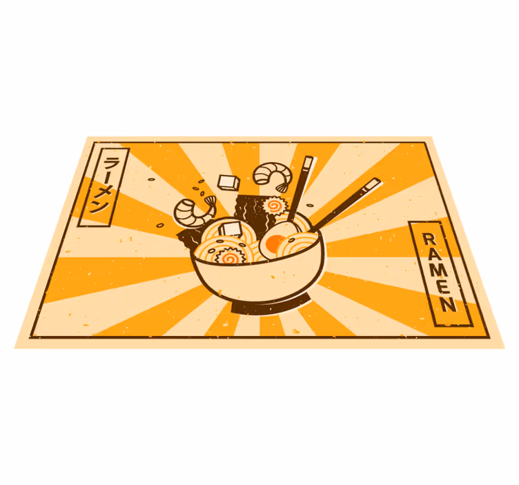 Sevimli japon karikatür yemek mutfak yer karoları - TenStickers