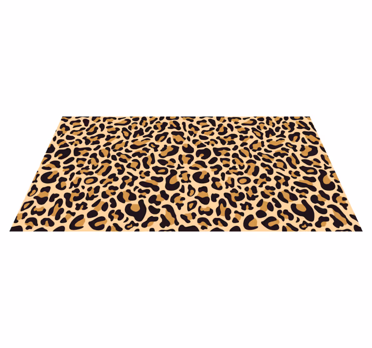 Leopar desenli hayvan baskı vinil halı - TenStickers