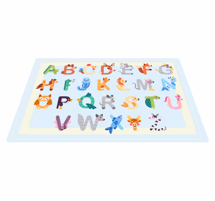 Renkli vinil alfabe kilim - TenStickers