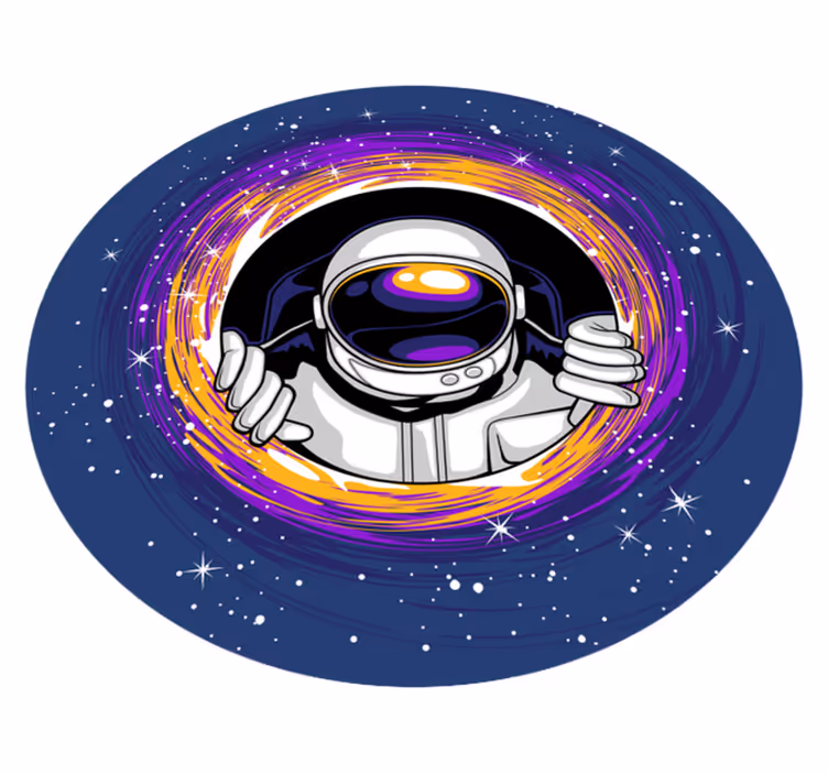 Uzayda astronot çocuklar vinil kilim - TenStickers