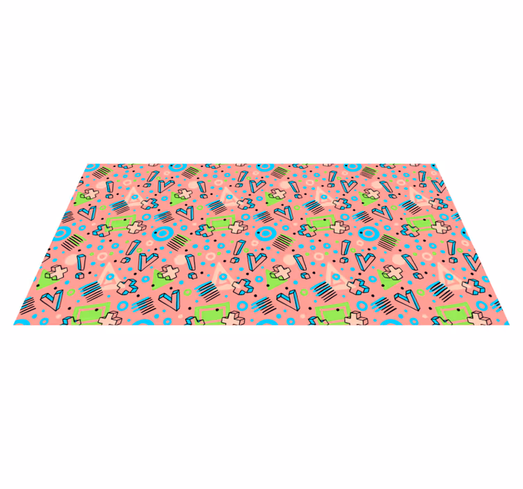 Eğlenceli geometriler pvc halı - TenStickers
