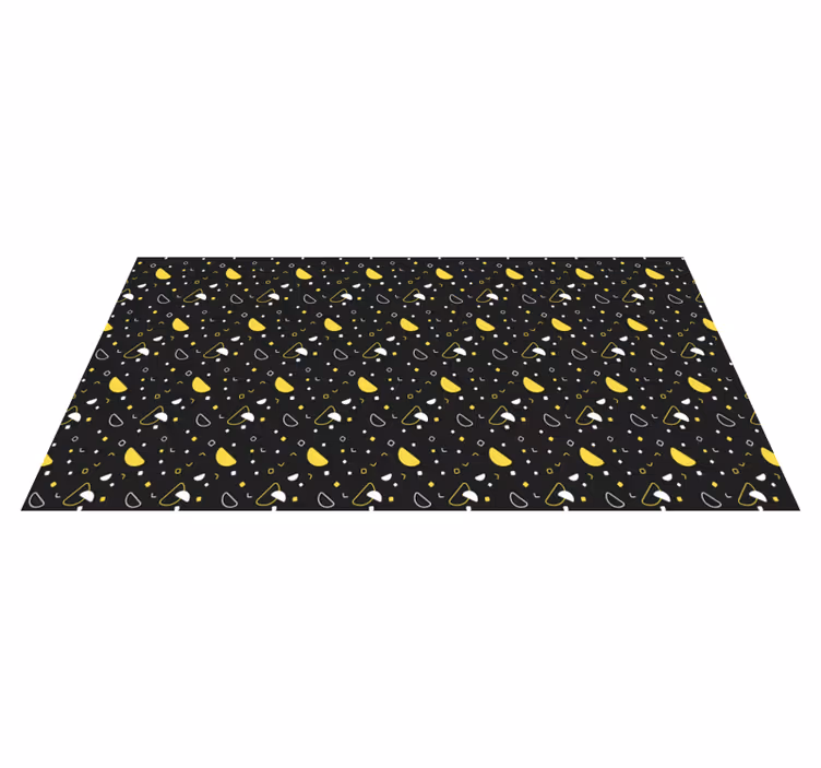 Geometrik limon deseni çizgili pvc halı - TenStickers