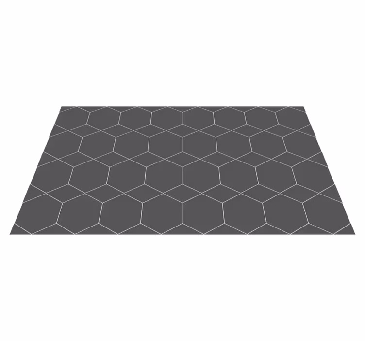 Beyaz ve gri altıgen geometrik halılar - TenStickers