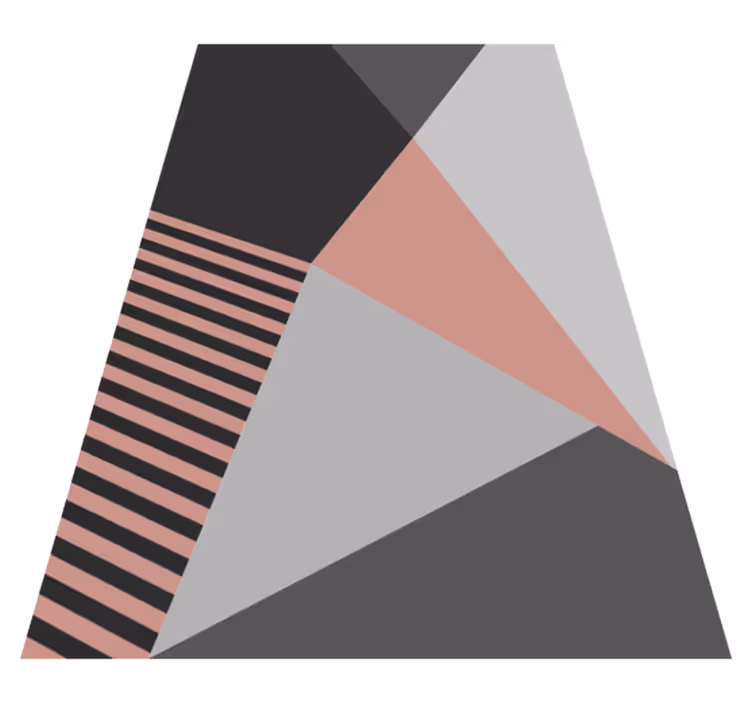 Pembe ve gri geometrik modern geometrik halılar - TenStickers