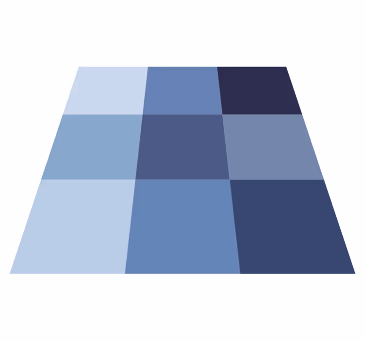Mavi gölge geometrik kilimler - TenStickers