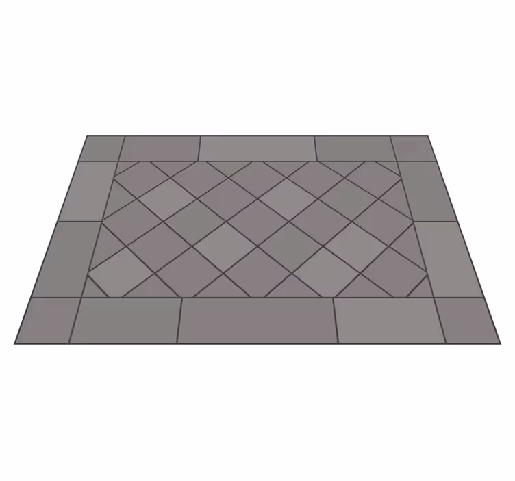 Gri elmas geometrik kilimler - TenStickers