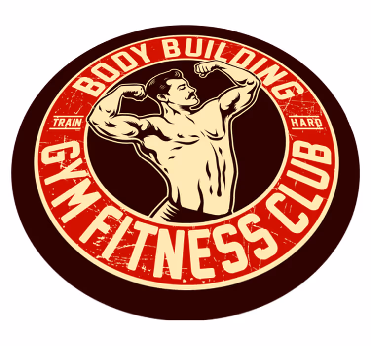 Fitness kulübü amblemi gençler pvc halı - TenStickers