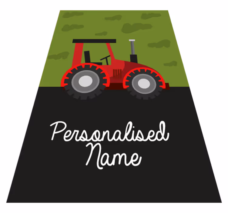 özelleştirilmiş traktör isimlerle pvc halı - TenStickers