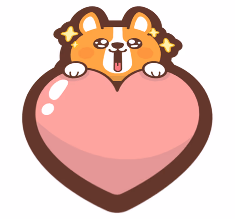 Anime köpek hayvan vinil halı - TenStickers