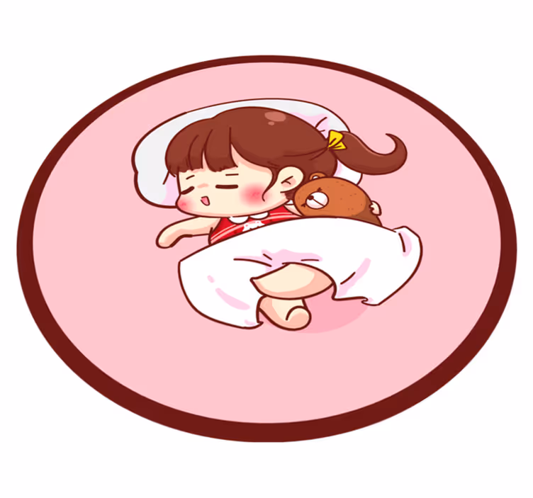 Uyku anime kız çocuklar vinil halı - TenStickers