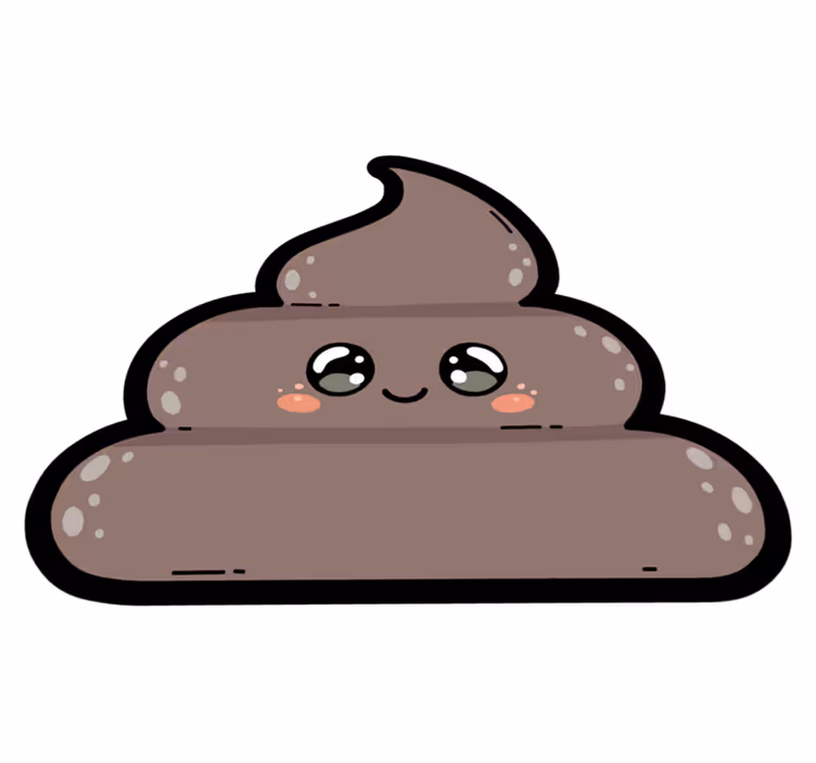 Anime poo emoji genç vinil halı - TenStickers