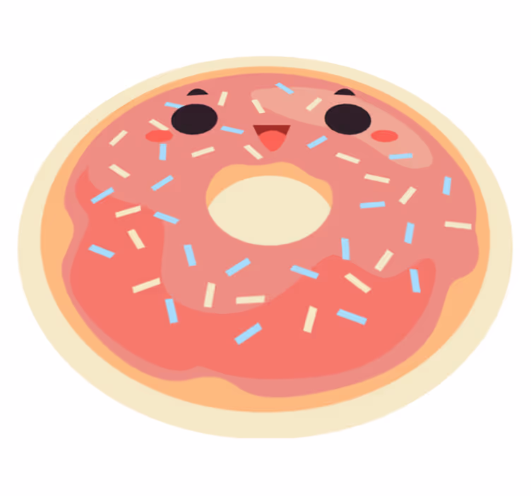Animasyonlu çörek pvc halı - TenStickers