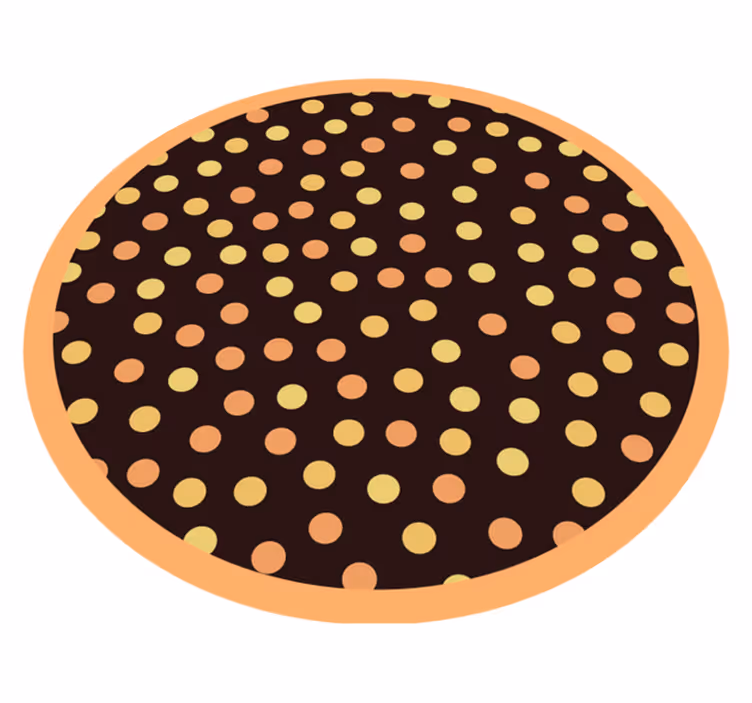 Sarı ve siyah puantiyeli geometrik halılar - TenStickers