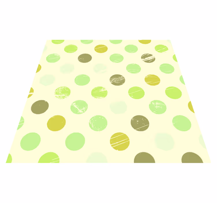 Yeşil gölge polka dot geometrik halılar - TenStickers