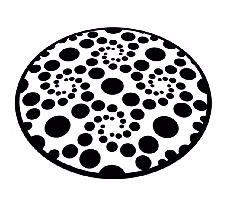 Dairesel noktalı desen geometrik pvc halı - TenStickers
