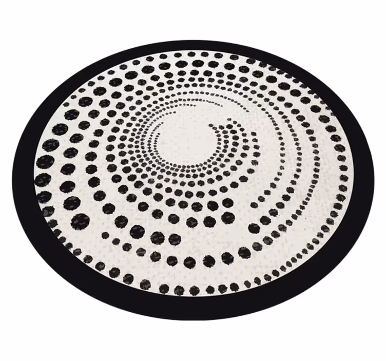Eşmerkezli daireler detayı geometrik pvc halı - TenStickers
