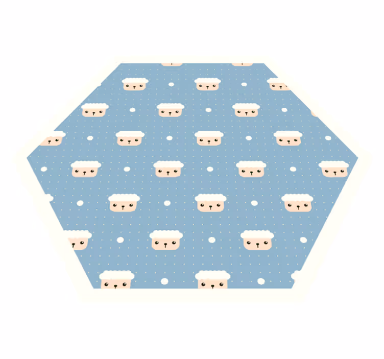 Koyun deseni bebek pvc halı - TenStickers