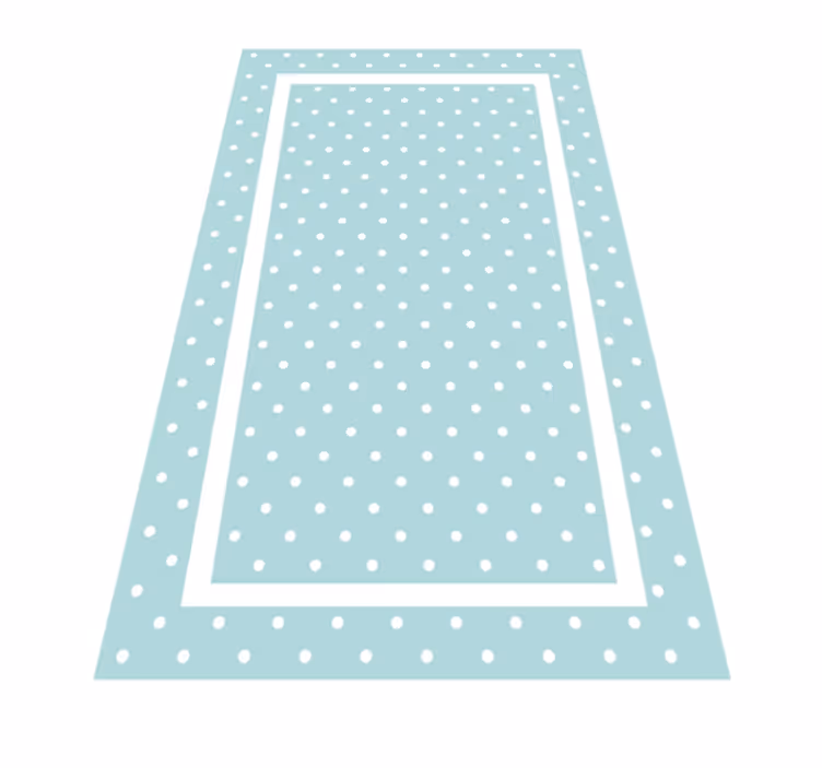 Polka dot pembe sınır geometrik kilimler - TenStickers