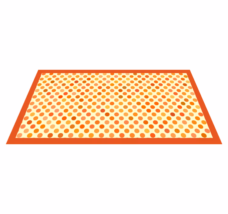 Kahverengi puantiyeli geometrik kilimler - TenStickers