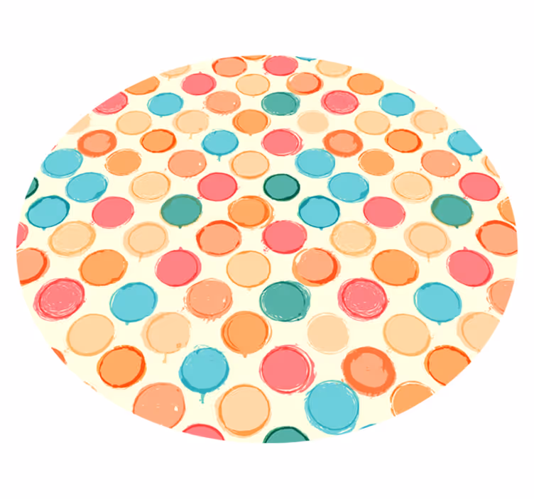 Boya sıçrama ve polka dot geometrik halılar - TenStickers