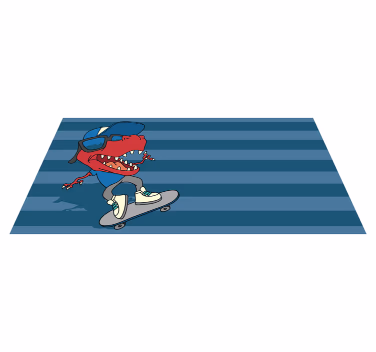 Kaykay hayvan kilim üzerinde dinozor - TenStickers
