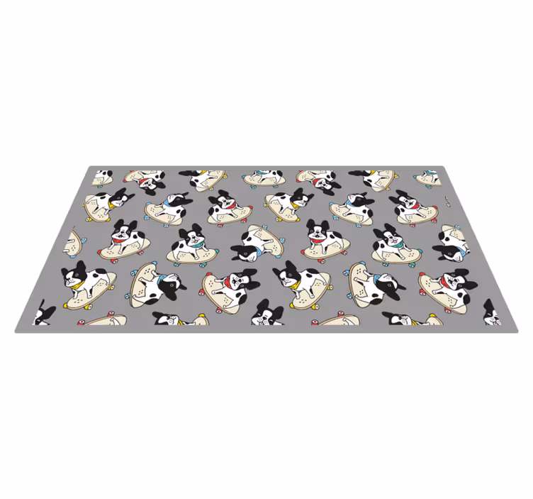 Paten yapan köpekler desen çocukta pvc halı - TenStickers