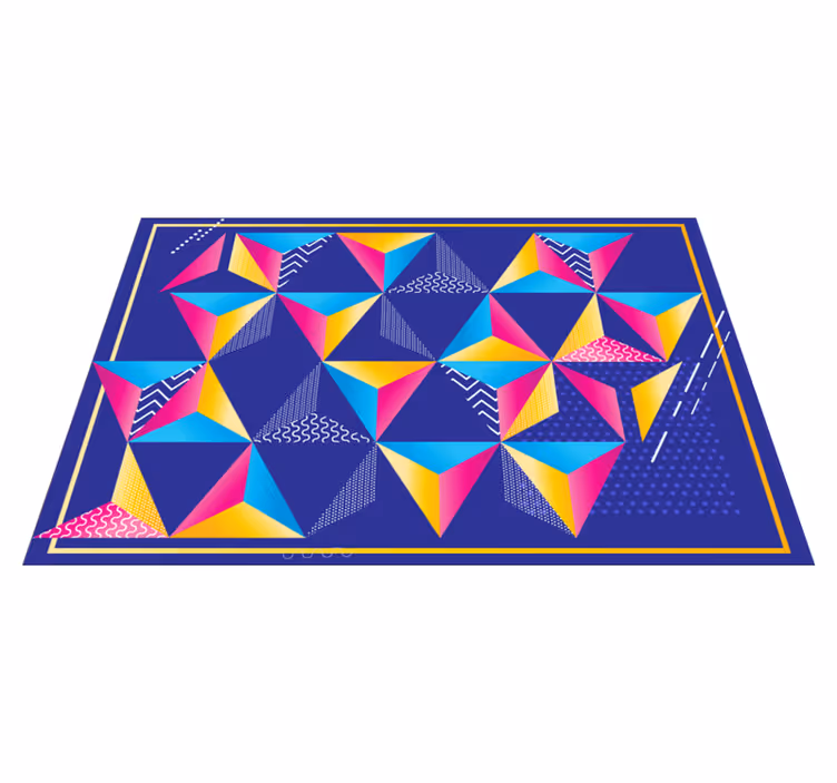 Farklı dokulara sahip üçgenler geometrik halı - TenStickers