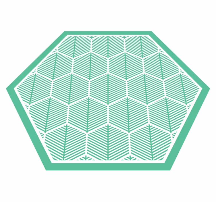 Botanik geometri çiçekler ve bitkiler pvc halı - TenStickers