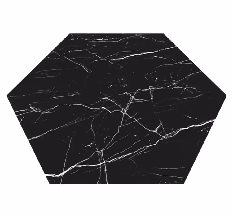 Siyah mermer modern vinil halı - TenStickers