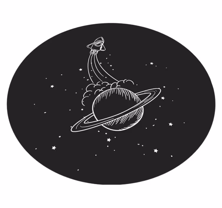 Yıldızlarla roket bebek oyun minderi - TenStickers