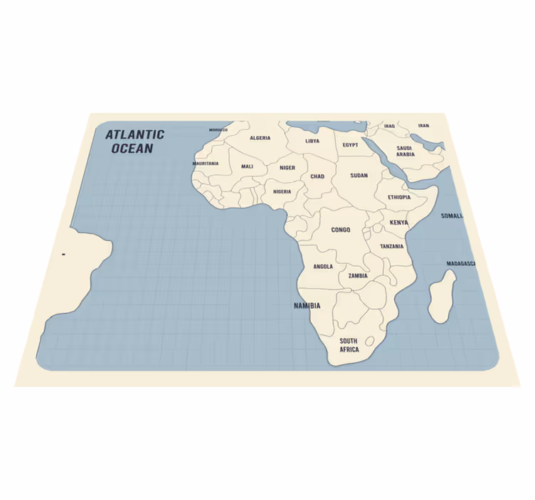 Afrika harita kartı dünya haritası halı - TenStickers