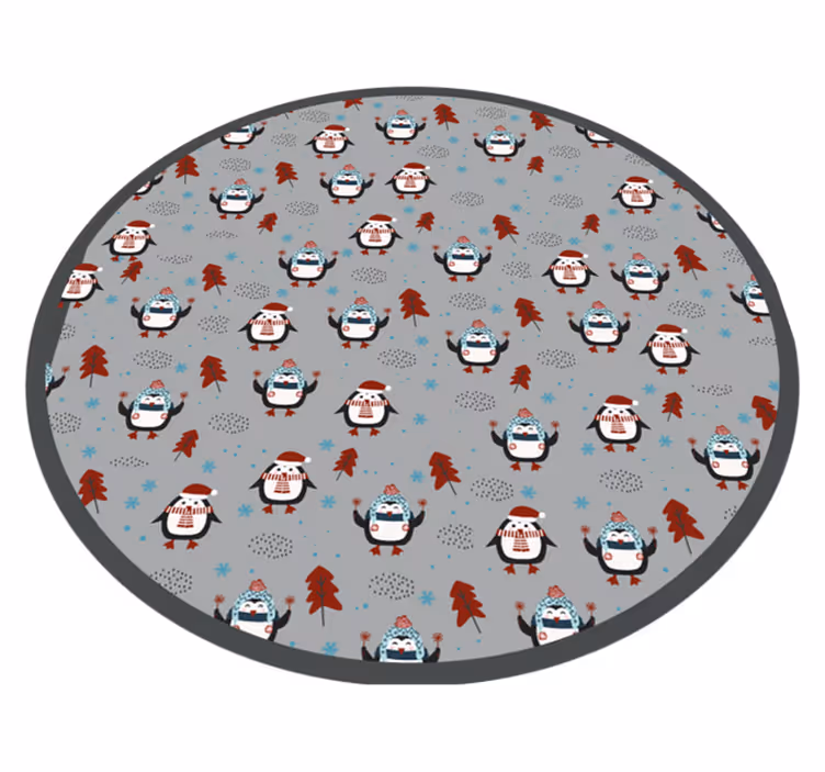 Penguen nordic vinil kilim olan çocuklar - TenStickers