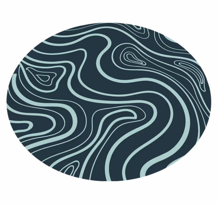 Koyu yeşil girdap nordic vinyl rug - TenStickers
